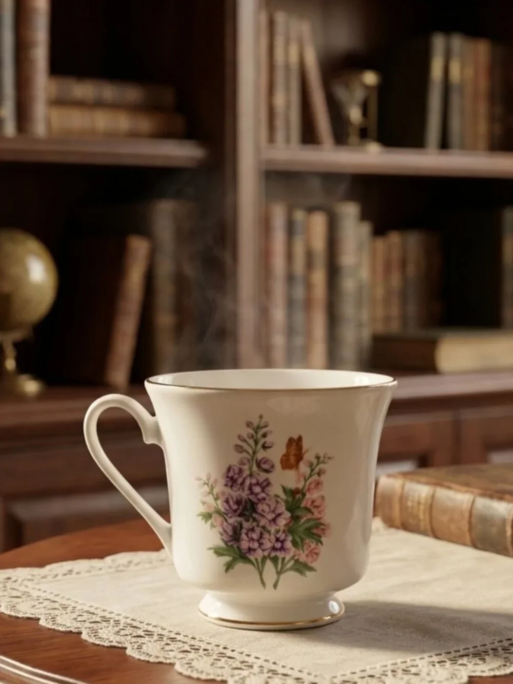 Vintage Larkspur‎ Flower of the Month Tea Cup - July